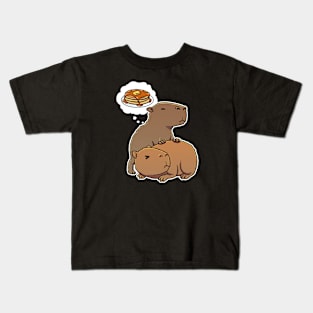 Capybara hungry for pancakes Kids T-Shirt